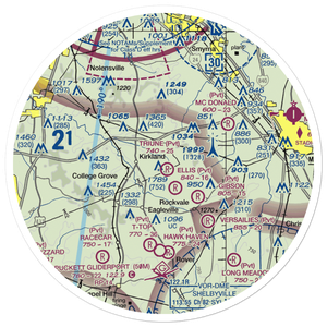 Triune Airfield (TN97) VFR Sectional Sticker (30 mile)