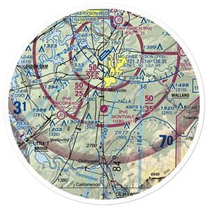 Montvale Airpark (TN87) VFR Sectional Sticker (30 mile)