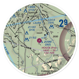 Hogue Airport (TN85) VFR Sectional Sticker (20 mile)