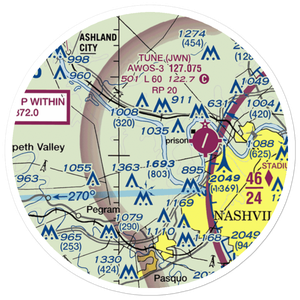Oakley Airport (TN79) VFR Sectional Sticker (20 mile)