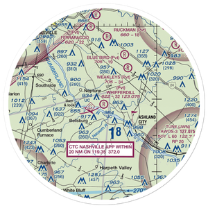 Whifferdill Airport (TN77) VFR Sectional Sticker (30 mile)