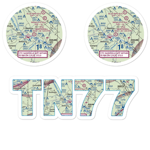 Whifferdill Airport (TN77) VFR Sectional Sticker Pack