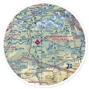 King Airport (TN72) VFR Sectional Sticker (30 mile)