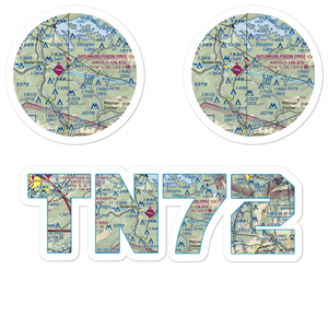 King Airport (TN72) VFR Sectional Sticker Pack