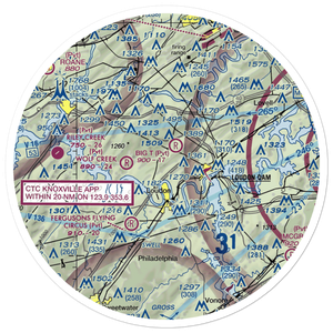 Cox Farm Airport (TN71) VFR Sectional Sticker (30 mile)