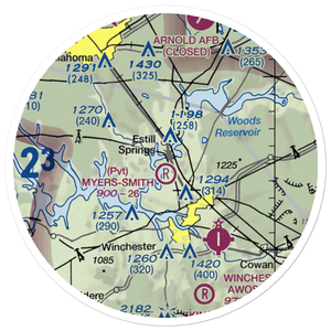 Myers-Smith Airport (TN67) VFR Sectional Sticker (20 mile)