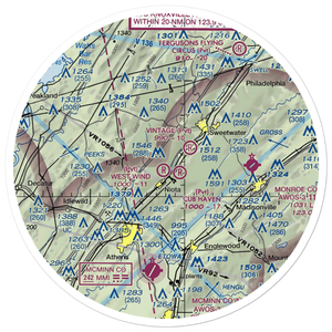 West Wind Airpark (TN64) VFR Sectional Sticker (30 mile)