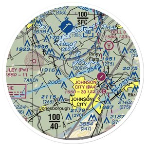 Mc Afee Stol Patch STOLport (TN62) VFR Sectional Sticker (20 mile)
