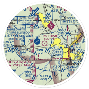 Parr Field (TN53) VFR Sectional Sticker (20 mile)