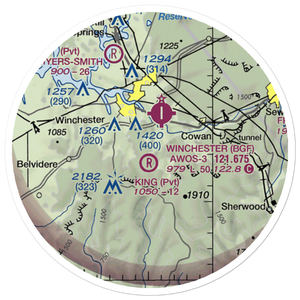 King Airport (TN52) VFR Sectional Sticker (20 mile)