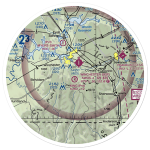 King Airport (TN52) VFR Sectional Sticker (30 mile)