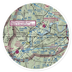 Indian Hill Farm Airport (TN50) VFR Sectional Sticker (30 mile)