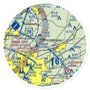 Needham's Airport (TN47) VFR Sectional Sticker (20 mile)