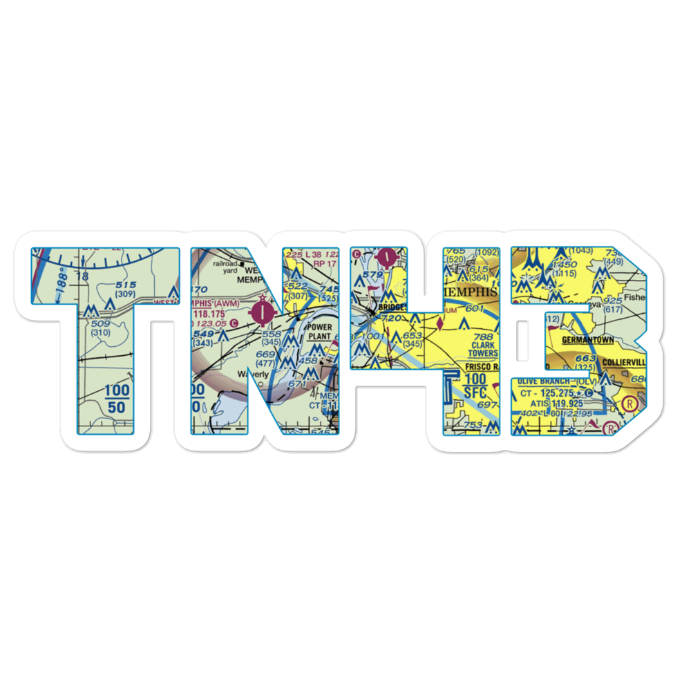 Isle-A-Port STOLport (TN43) VFR Sectional Sticker 