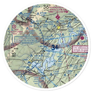 100 Aker Wood Airport (TN41) VFR Sectional Sticker (30 mile)