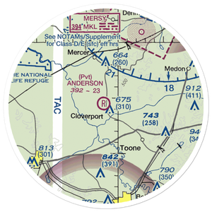 Anderson Airport (TN37) VFR Sectional Sticker (20 mile)