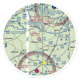 Anderson Airport (TN37) VFR Sectional Sticker (30 mile)