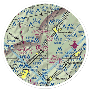 Cub Haven Airport (TN30) VFR Sectional Sticker (20 mile)
