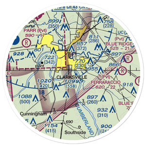 Titan Field (TN23) VFR Sectional Sticker (20 mile)