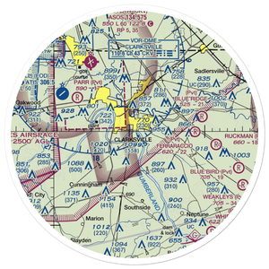 Titan Field (TN23) VFR Sectional Sticker (30 mile)