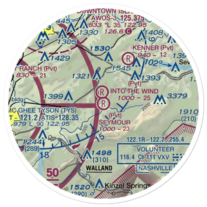 Seymour Air Park, Inc. Airport (TN20) VFR Sectional Sticker (20 mile)
