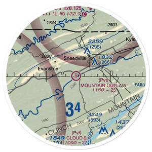Cantwell Airport (TN11) VFR Sectional Sticker (20 mile)