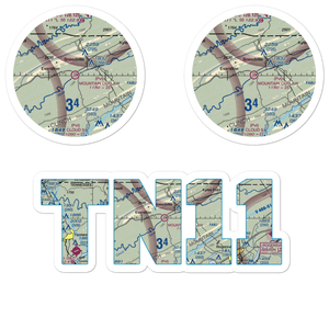 Cantwell Airport (TN11) VFR Sectional Sticker Pack
