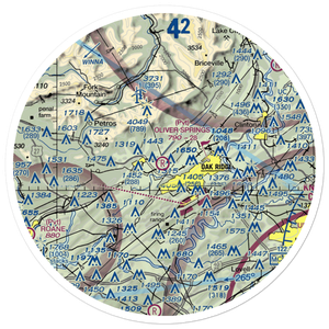 Oliver Springs Inc Airport (TN08) VFR Sectional Sticker (30 mile)
