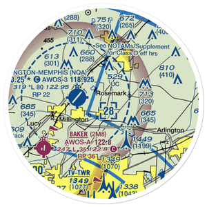Ray Airport (TN01) VFR Sectional Sticker (20 mile)