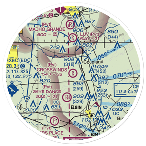 Crosswinds Airfield (TE96) VFR Sectional Sticker (20 mile)