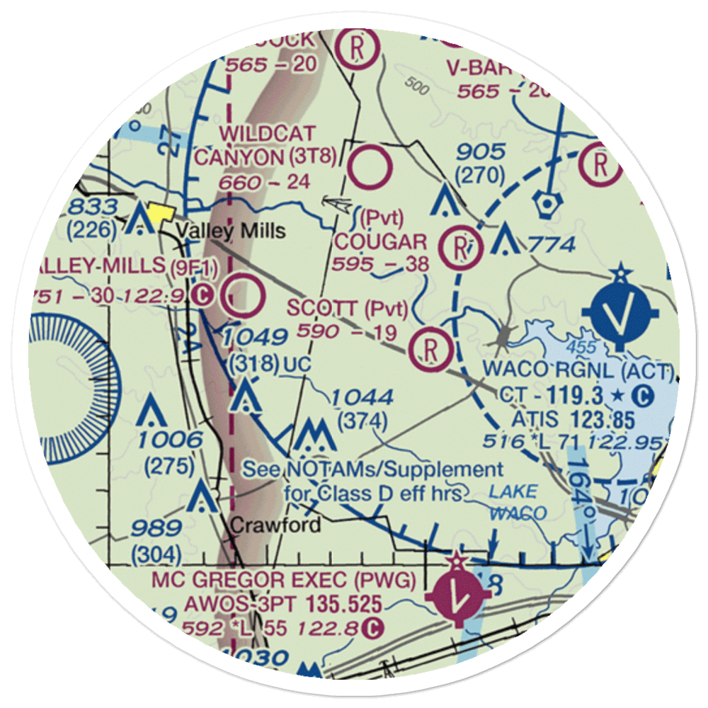 Wales Air Field (TE92) VFR Sectional Sticker (20 mile) 