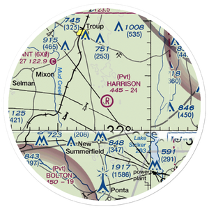 Harrison Farm Airport (TE91) VFR Sectional Sticker (20 mile)