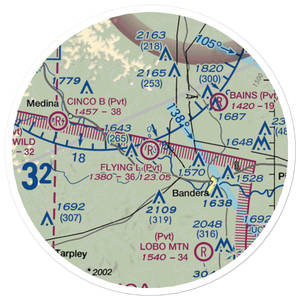 Flying L Airport (TE90) VFR Sectional Sticker (20 mile)
