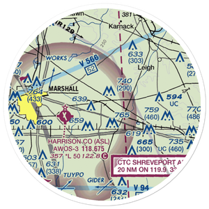 Verhalen Airport (TE89) VFR Sectional Sticker (20 mile)