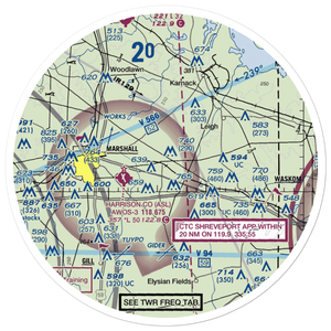 Verhalen Airport (TE89) VFR Sectional Sticker (30 mile)