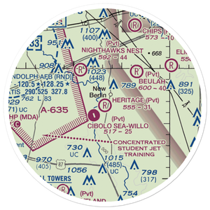 Heritage Airfield (TE86) VFR Sectional Sticker (20 mile)