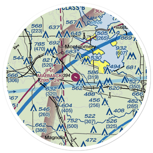 Marmack Airport (TE85) VFR Sectional Sticker (20 mile)