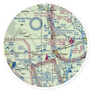 Mockingbird Hill Airport (TE84) VFR Sectional Sticker (30 mile)