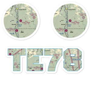 Fossil Creek Ranch Airport (TE78) VFR Sectional Sticker Pack