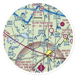 Clover Lake Farms Airport (TE77) VFR Sectional Sticker (20 mile)