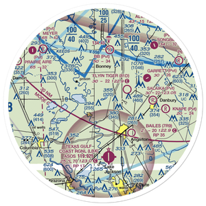 Clover Lake Farms Airport (TE77) VFR Sectional Sticker (30 mile)