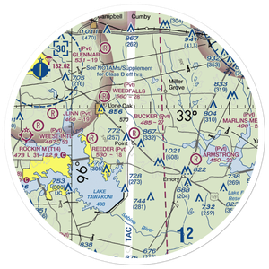 Bucker Field (TE74) VFR Sectional Sticker (30 mile)