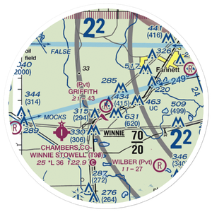 Griffith Ranch Airport (TE73) VFR Sectional Sticker (20 mile)