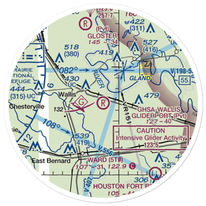 Ghsa-Wallis Glideport Gliderport (TE71) VFR Sectional Sticker (20 mile)