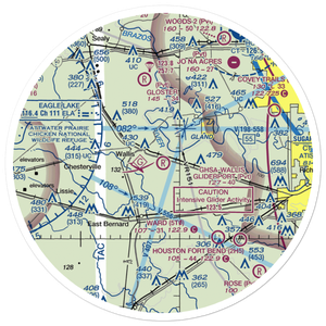 Ghsa-Wallis Glideport Gliderport (TE71) VFR Sectional Sticker (30 mile)