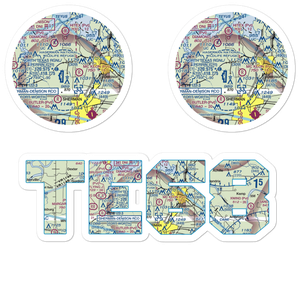 Nuggs Flying M Airport (TE68) VFR Sectional Sticker Pack