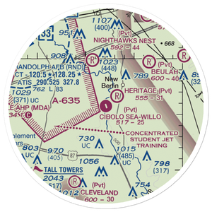 Cibolo Sea-Willo Airpark (TE67) VFR Sectional Sticker (20 mile)