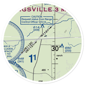 Arrowhead Ranch Airport (TE63) VFR Sectional Sticker (20 mile)