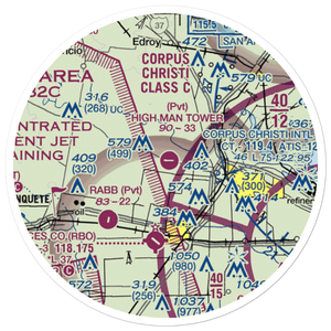 High Man Tower Airstrip (TE62) VFR Sectional Sticker (20 mile)