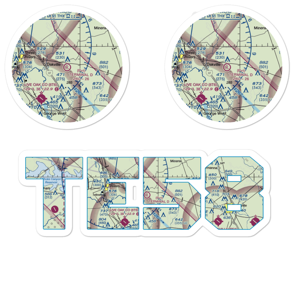 Terminal D Ranch Airport (TE58) VFR Sectional Sticker Pack 